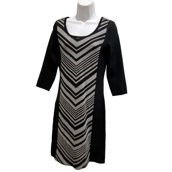 pink and black chevron dress George Printed Scuba Dress, Girl's, Size: 10/12, Pink